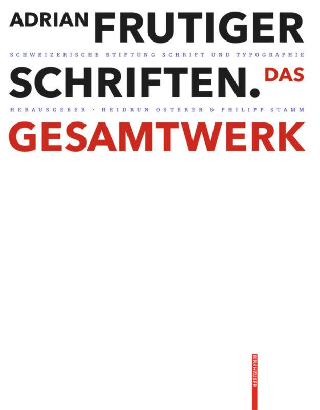 Adrian Frutiger – Schriften's cover