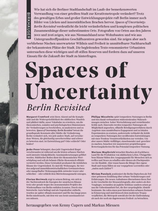 Spaces of Uncertainty - Berlin revisited's cover